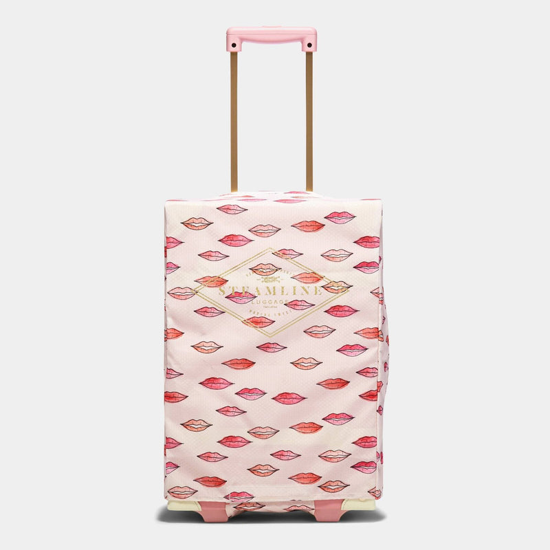 The Lip Print Protective Cover - Carryon Size Protective Cover Steamline Luggage