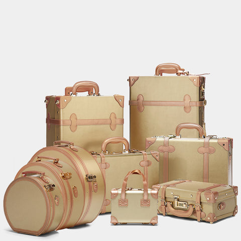 The Sweetheart Large Vintage Hatbox Luggage  Vintage Trunk Suitcase –  Steamline Luggage