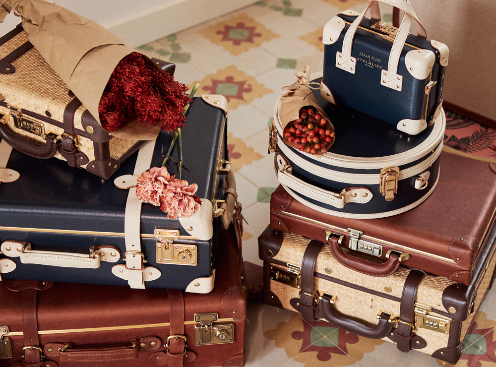 Ivory Leather Luggage Tags  Vintage Inspired Luxury Luggage Tags –  Steamline Luggage