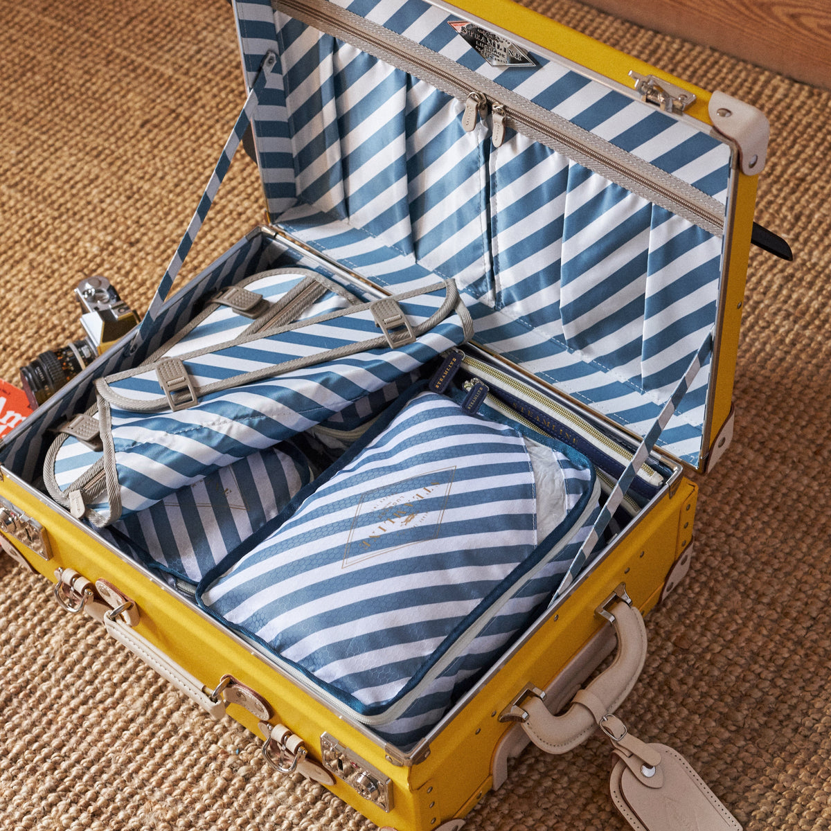 The Signature Stripe Packing Cube Set | SteamLine Luggage Packing Cube Sets