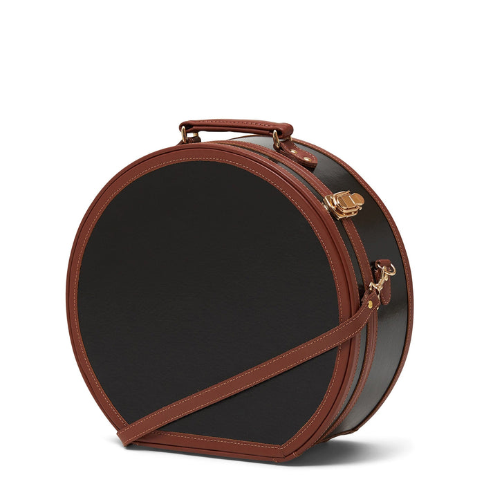 The Editor Hatbox Large in Black  Designer Vintage Hat Box Luggage –  Steamline Luggage