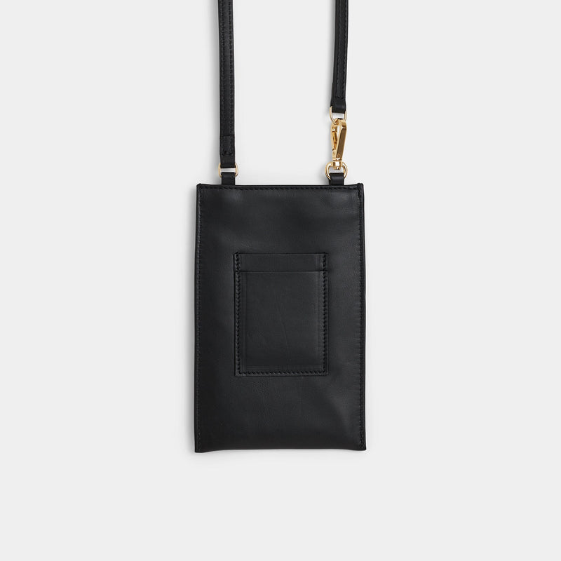 The Navigator - Black Crossbody Phone Bag