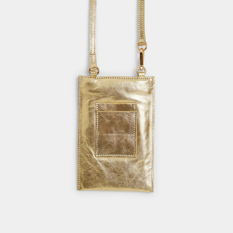 The Navigator - Gold Crossbody Phone Bag