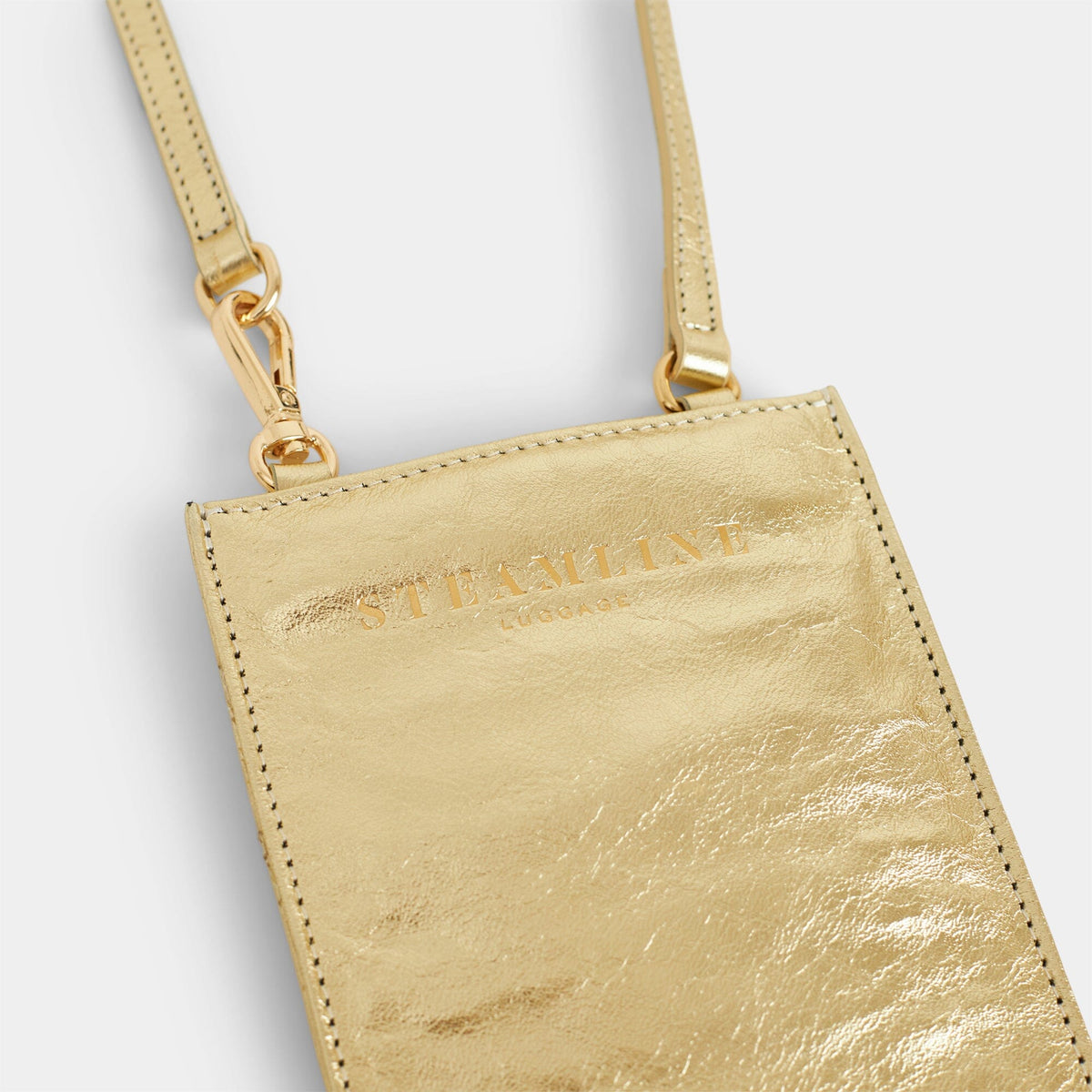 The Navigator - Gold Crossbody Phone Bag