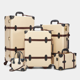 SteamLine Luggage The Architect 20-inch Rolling Carry-On in Cream