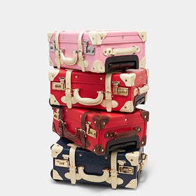 The Correspondent Hatbox  Pink Round Hat Box Luggage Trunk