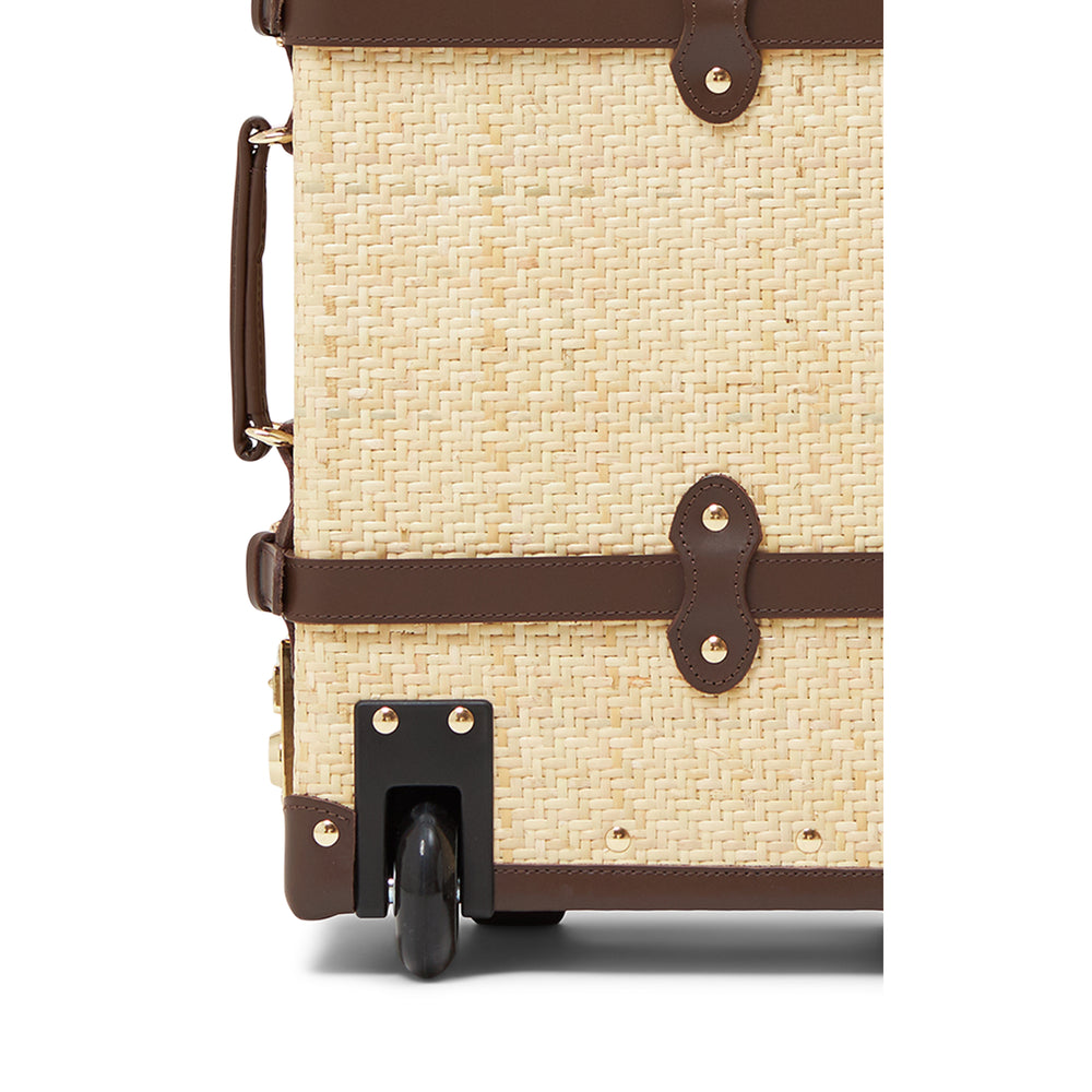 The Explorer Carryon  Rolling Rattan Suitcase Designer Luggage