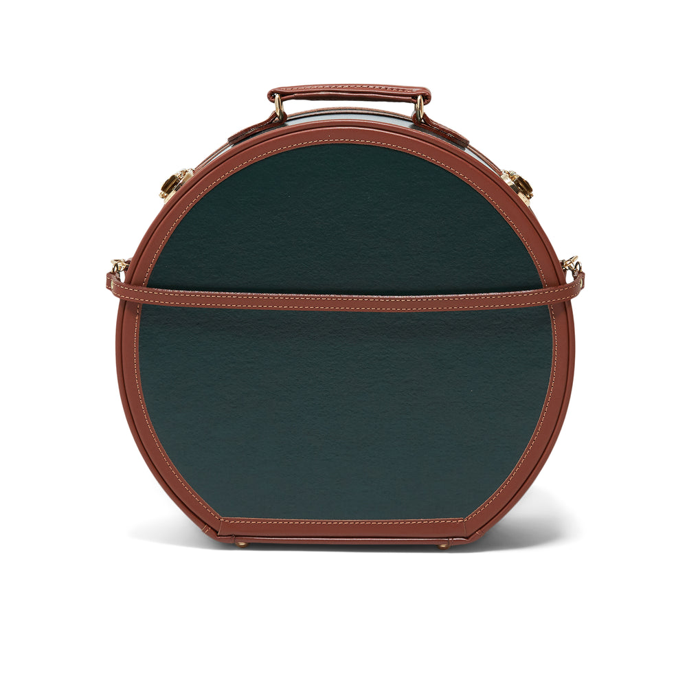 The Green Small Editor Hatbox  Teal Round Suitcase & Hat Box Luggage –  Steamline Luggage