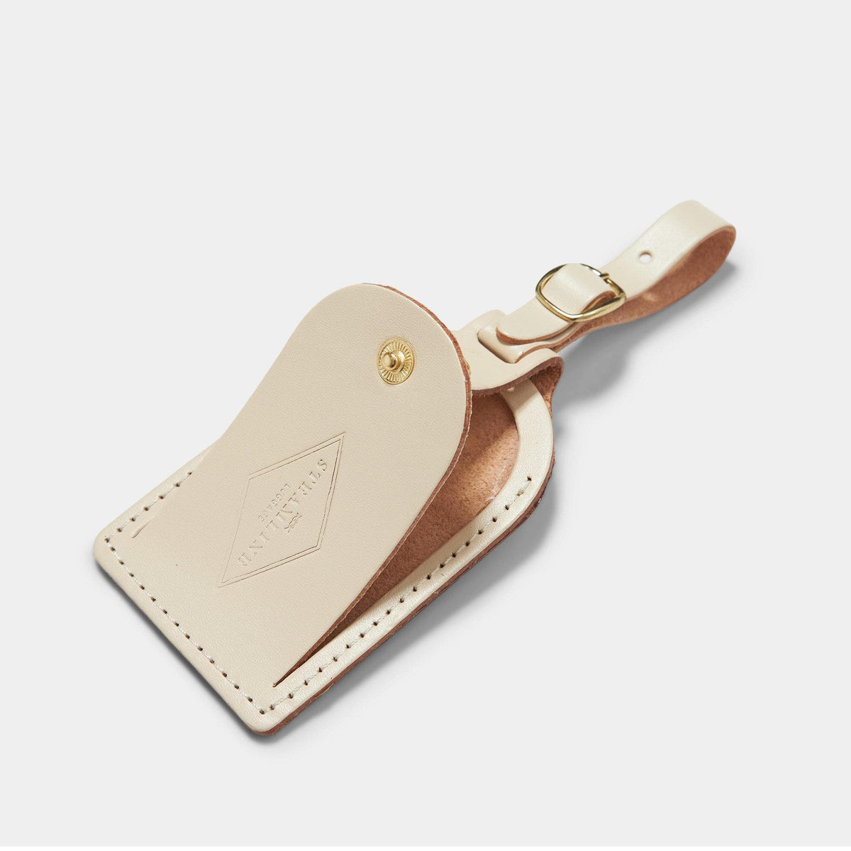 Ivory Leather - Luggage Tag Accessories Steamline Luggage 