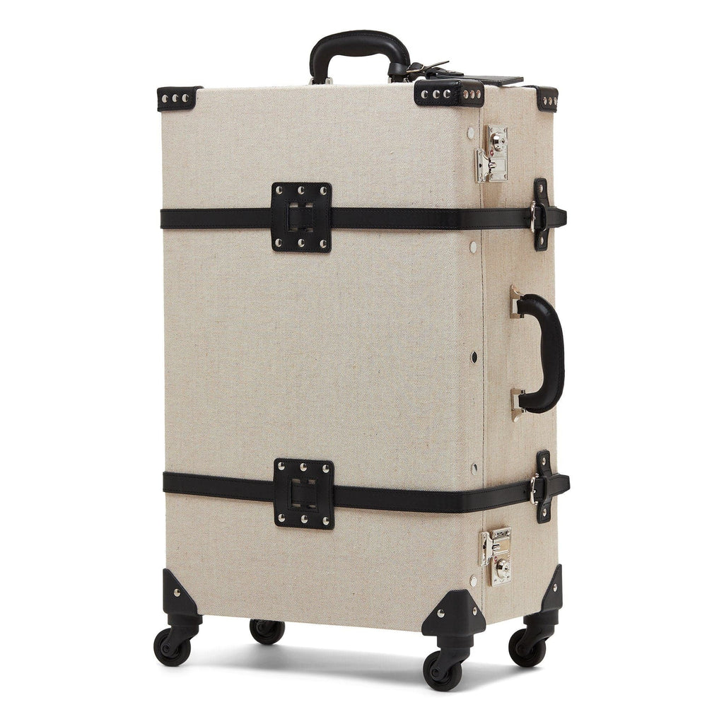 The Editor Check In Spinner in Black | Linen Designer Luggage Sets ...