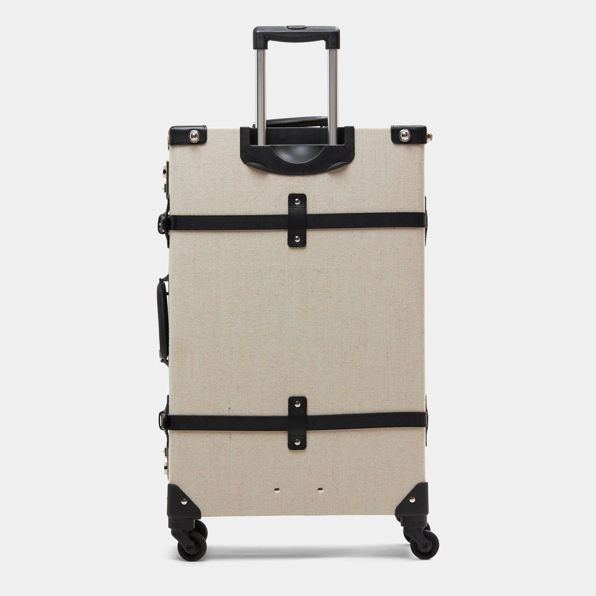 The Editor Check In Spinner in Black  Linen Designer Luggage Sets –  Steamline Luggage