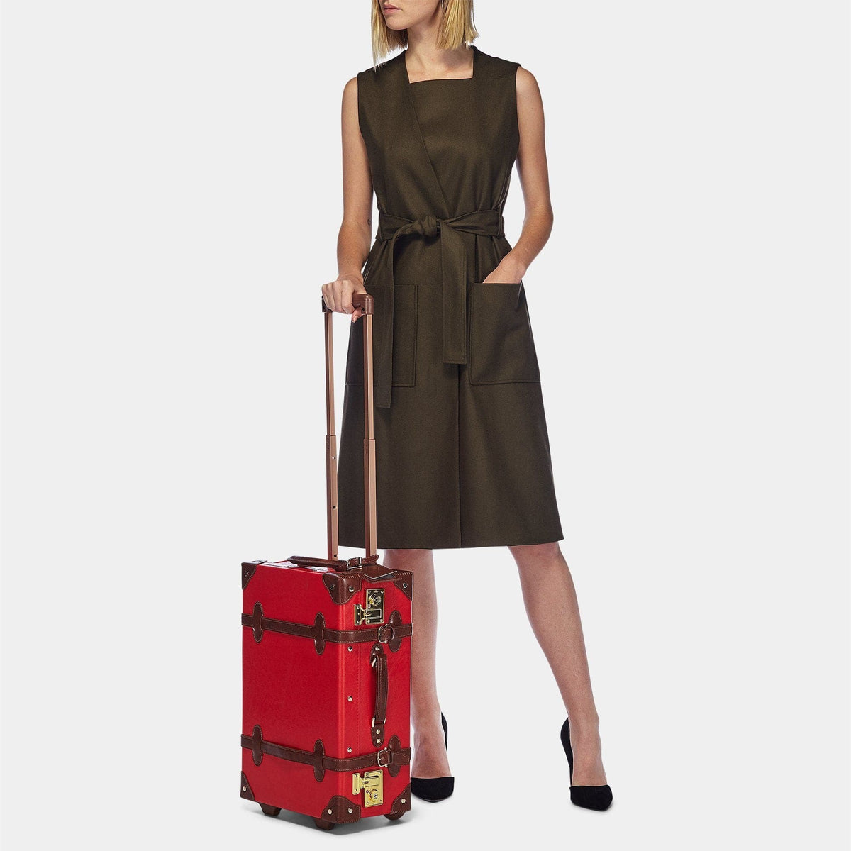 Steamline Luggage The Entrepreneur Small Hatbox Red