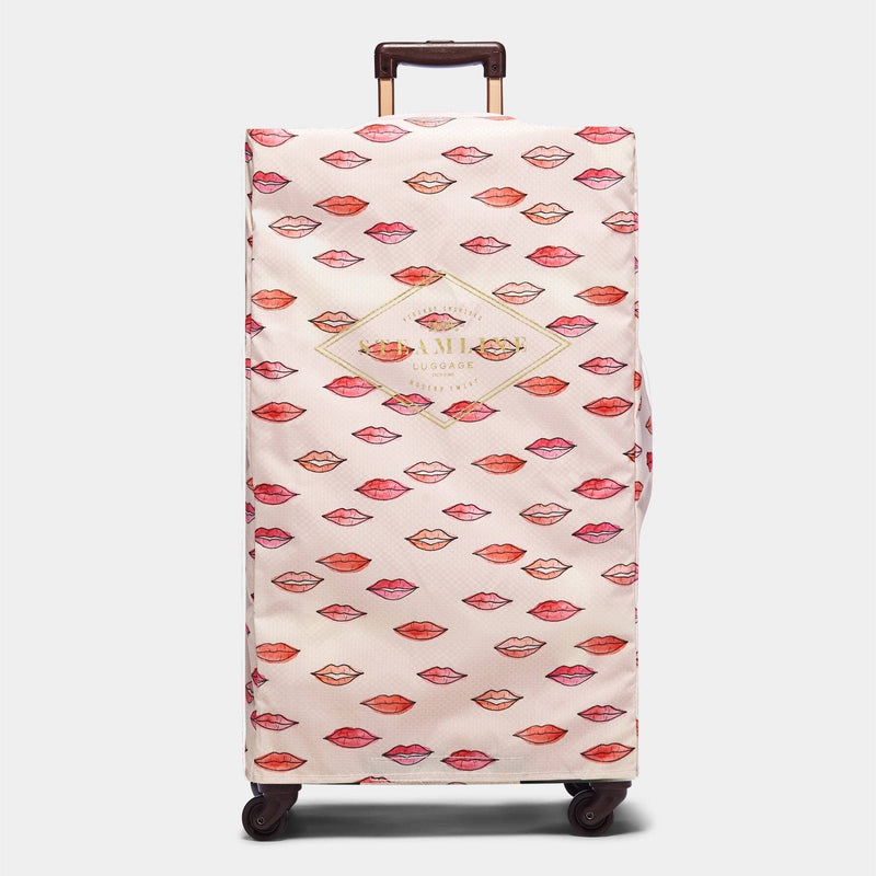 The Lip Print Protective Cover - Spinner Size Protective Cover Steamline Luggage 