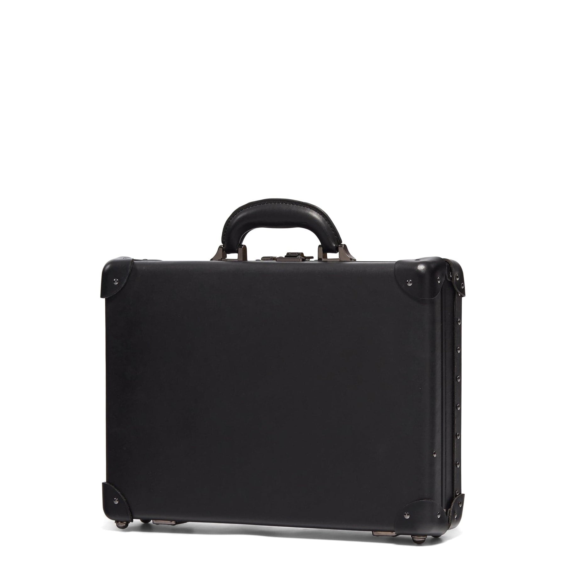 Angled product view of the briefcase Industrialist fibreboard suitcase in black 