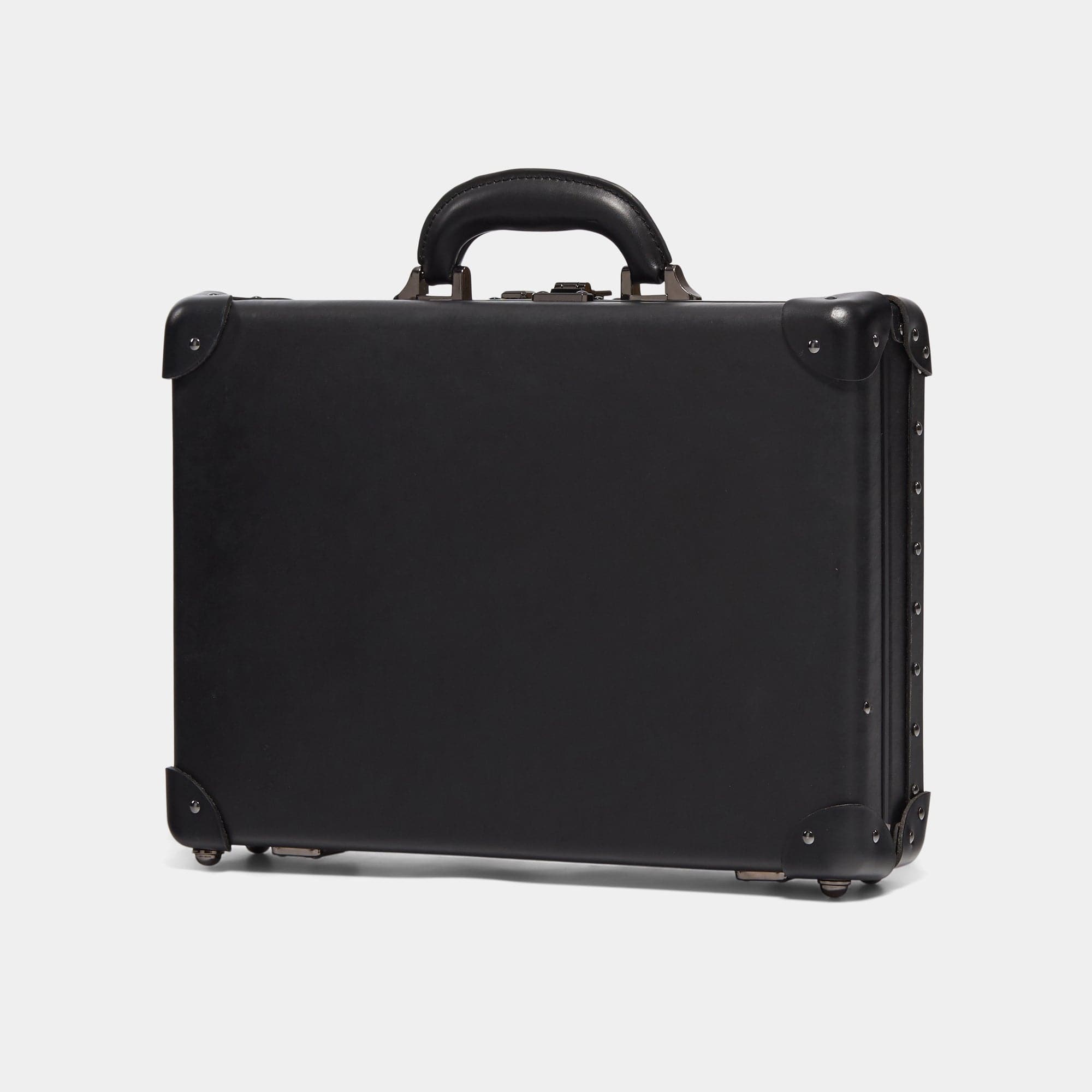 The Industrialist Vintage Briefcase | Black Leather Attaché Case