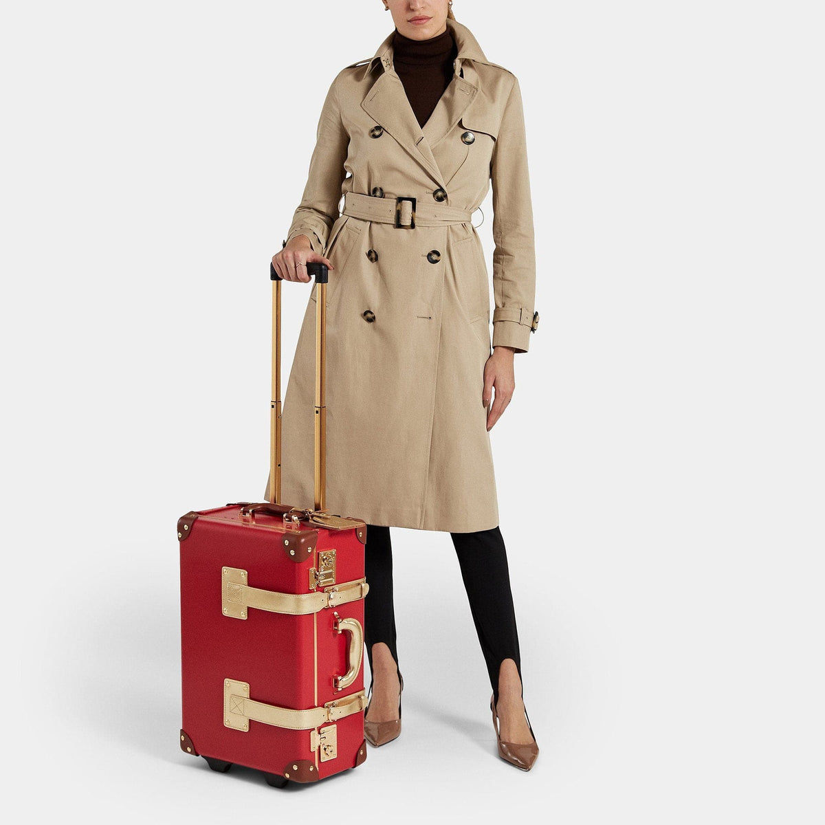 The Soprano - Red Carryon Carryon Steamline Luggage 