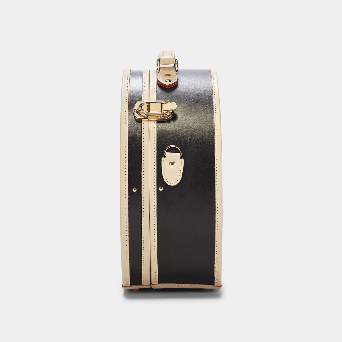 The Diplomat Cream Hatbox  Large Round Suitcase Hat Box Luggage Case –  Steamline Luggage