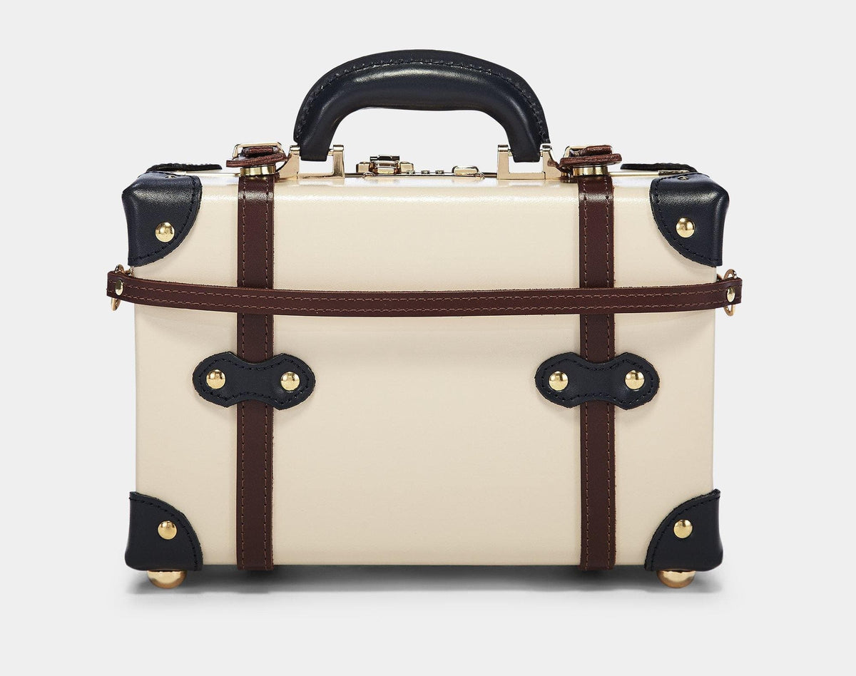The Cream Architect Vanity  Small Vintage Suitcase Travel Vanity Case –  Steamline Luggage