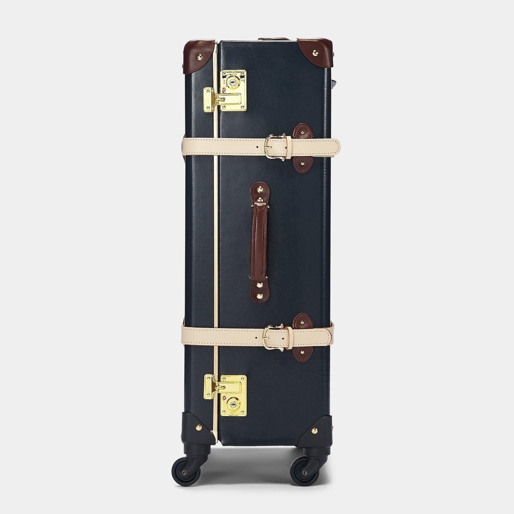 The Navy Architect Spinner Retro Check In Steamer Trunk Luggage