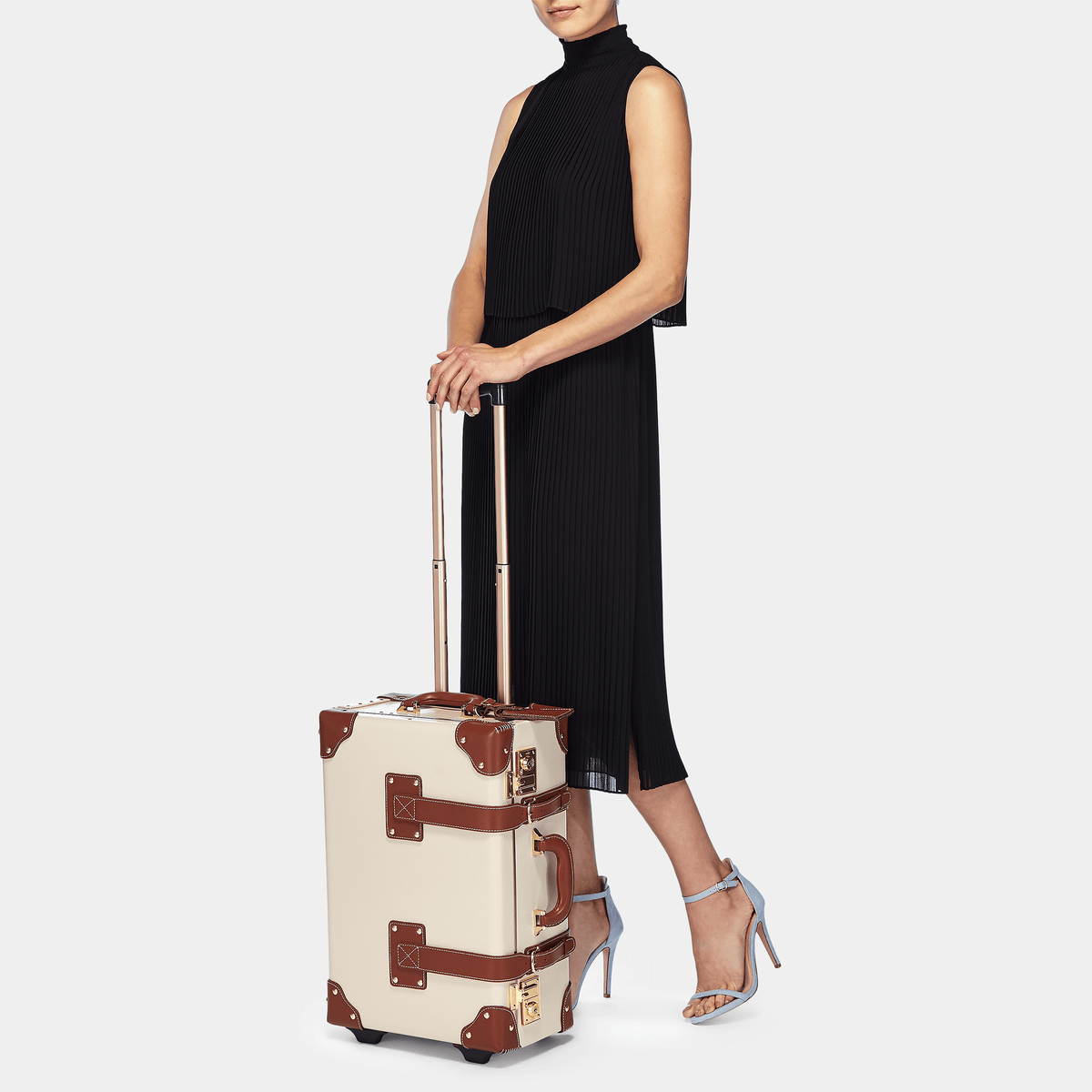 The Cream Diplomat Carryon Modern Vintage Style Luxury Luggage