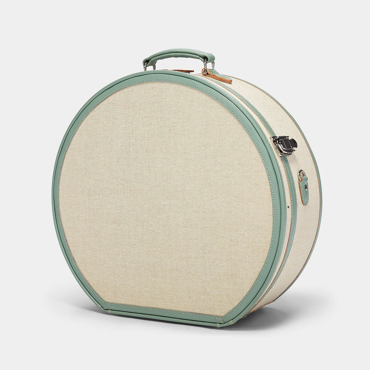 The Sea Green Editor Deluxe Hatbox | Vintage Hatbox Luggage Trunk Bag