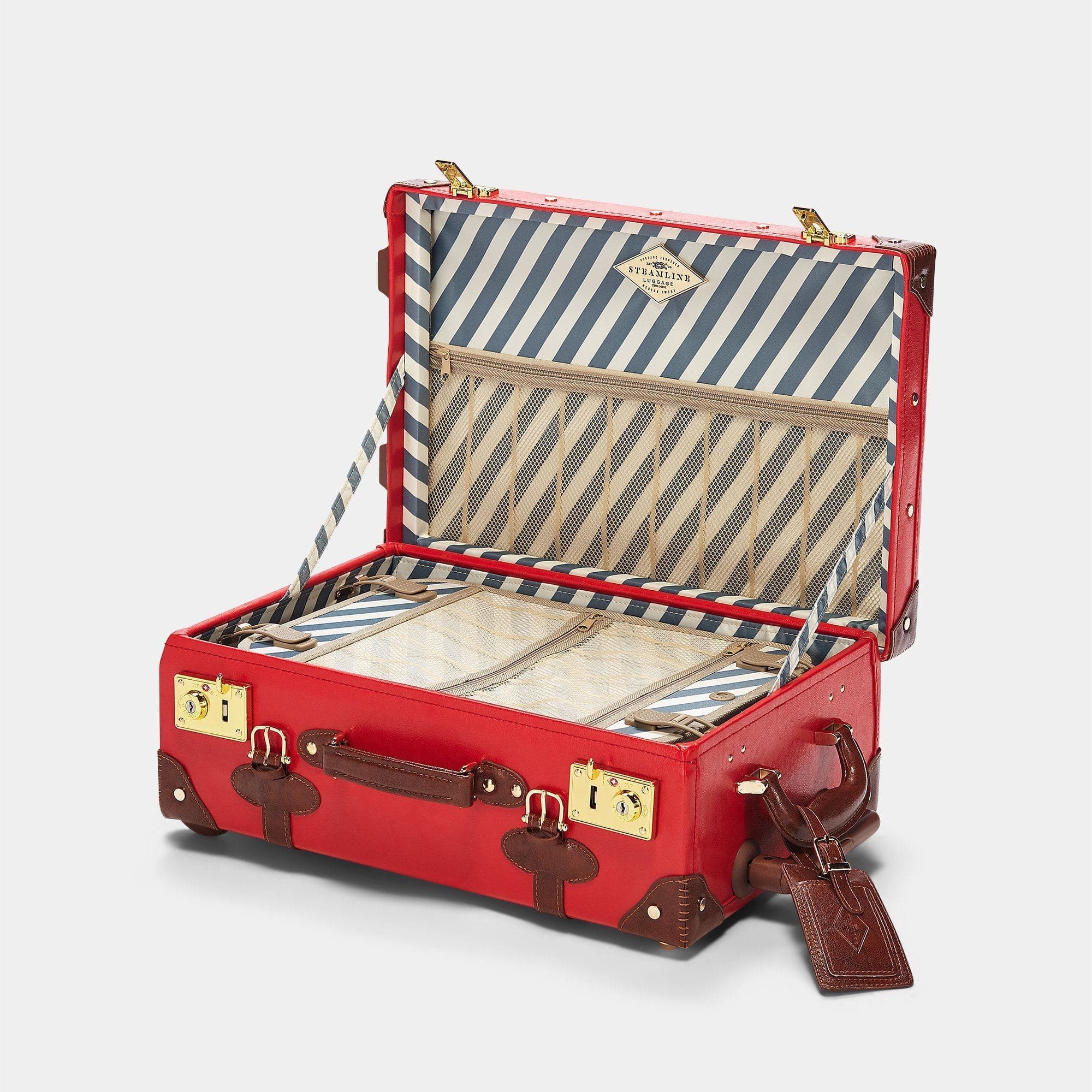 The Red Entrepreneur Carryon Red Hard Shell Suitcase Vintage Style