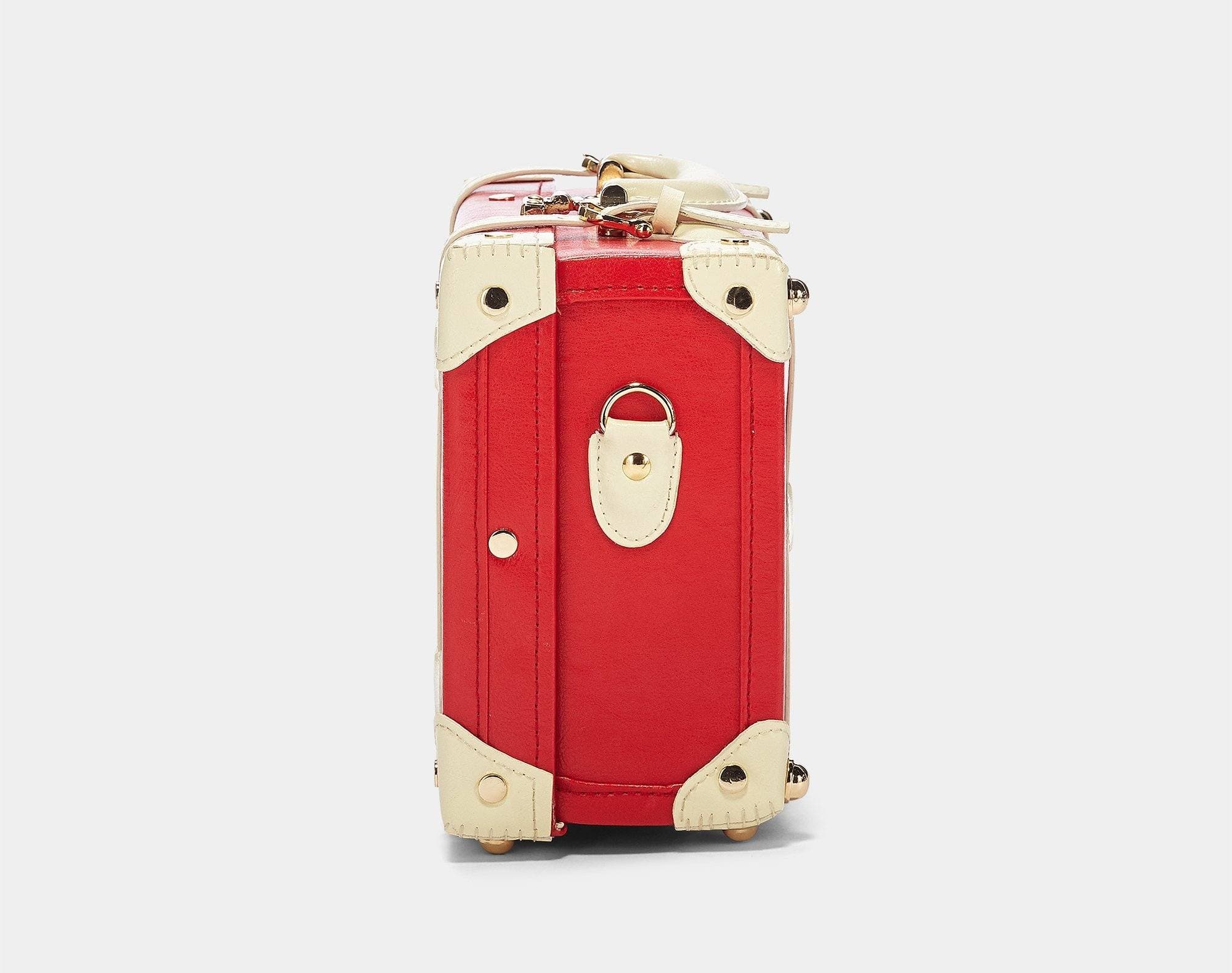 The Lip Print Entrepreneur Vanity | Small Retro Red Travel Vanity Case