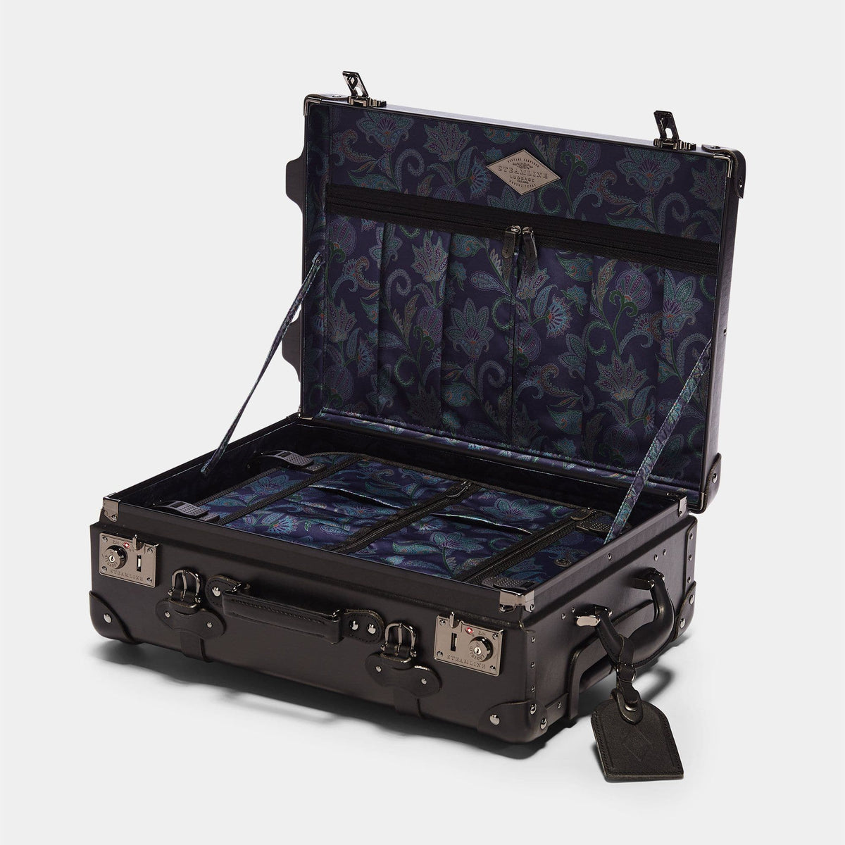 The Industrialist | Rolling Black Carry On Men's Designer Luggage Sets – Steamline