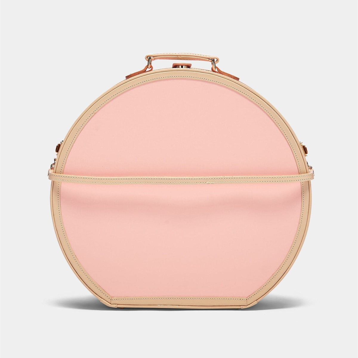 The Correspondent Hatbox Deluxe | Pink Round Suitcase Hat Box Luggage