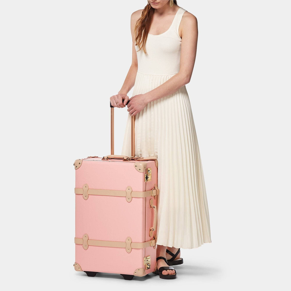 The Pink Botanist Stowaway  Designer Luggage Sets & Bridal Suitcases –  Steamline Luggage