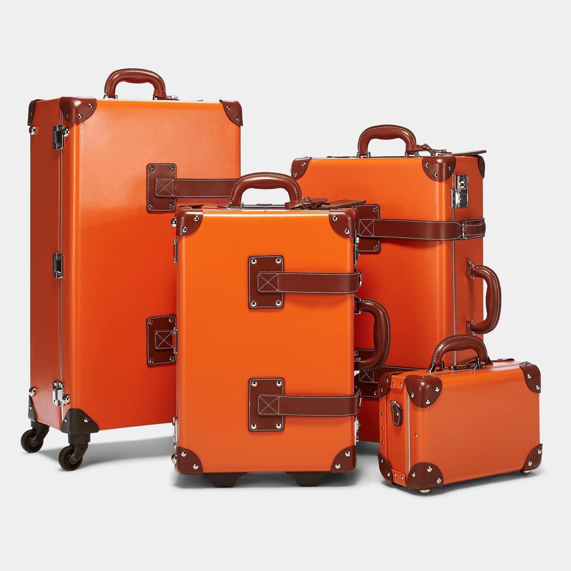 Luggage Suitcase Mens Orange Suitcase With TSA Lock (ABS Suitcase